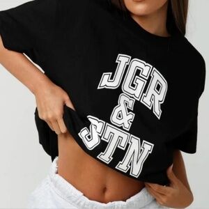Jagger & Stone Oversized Black 100% Cotton Short Sleeve Tee